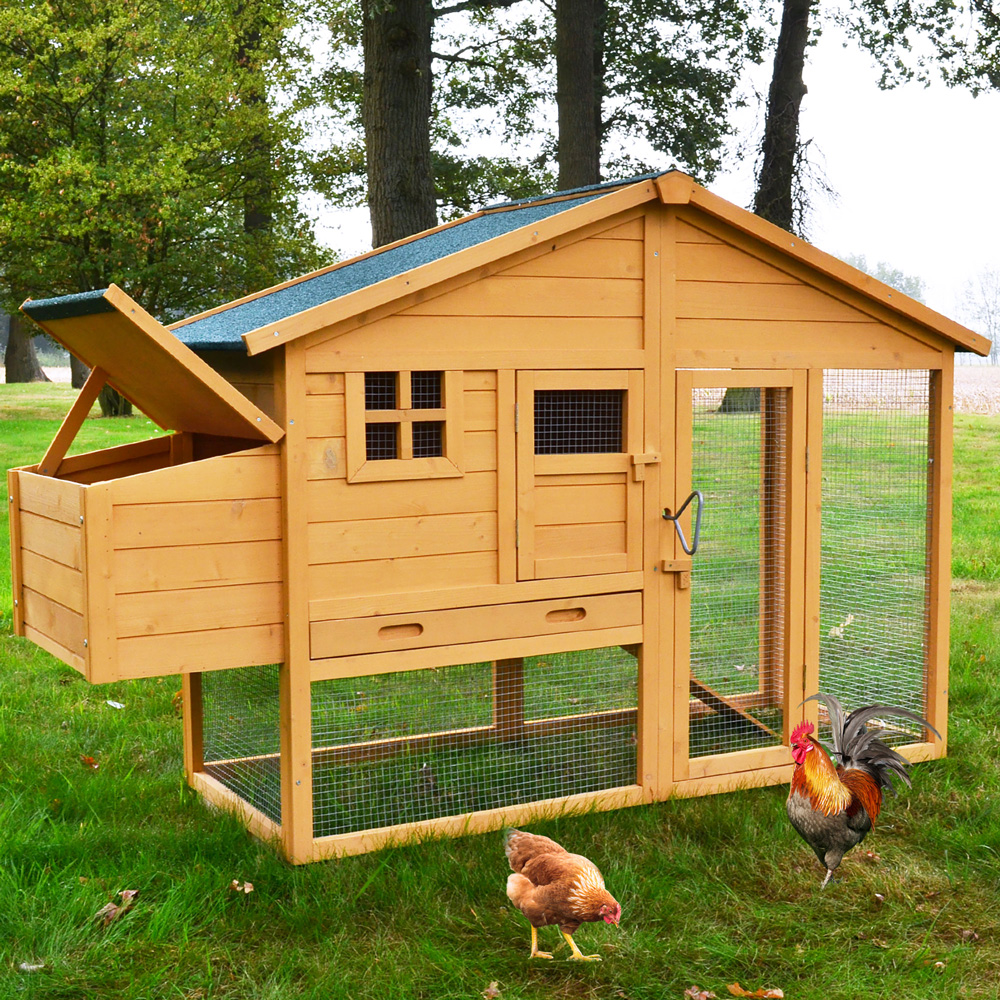 HÜHNERHAUS-XL für Kleintiere: Hühner, Geflügel, Vögel, Enten usw. Stall für Außenbereich Zooprimus Hühnerstall 145 Geflügelhaus 